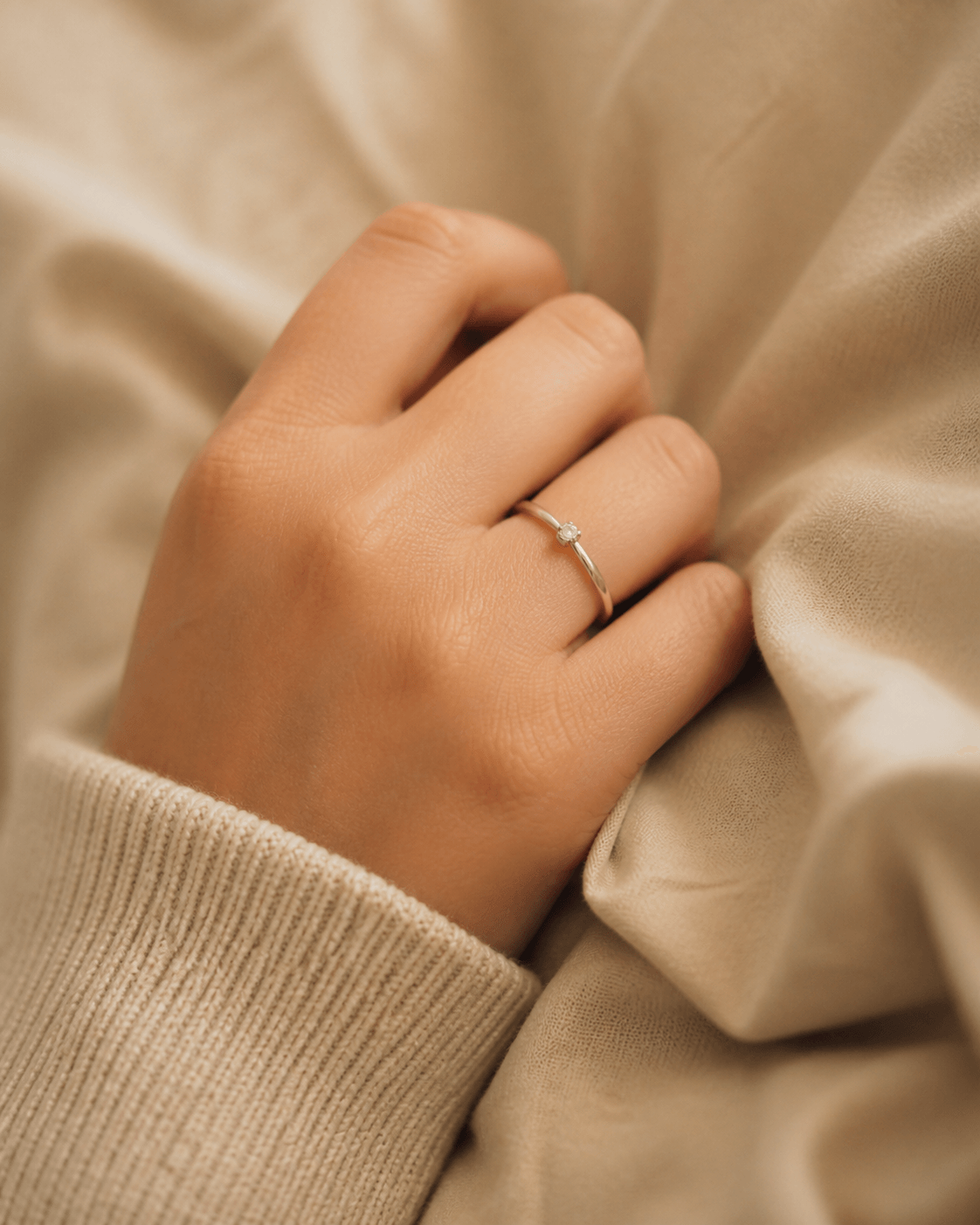Diamond ring - editorial jewelry photograph